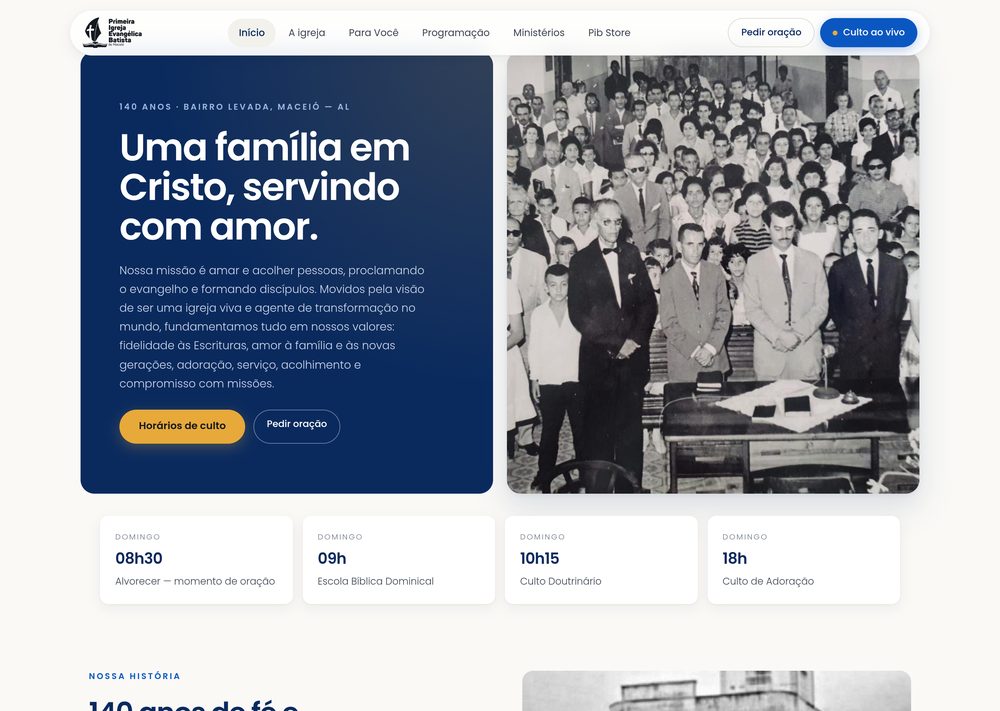 Site institucional da Primeira Igreja Batista de Maceió